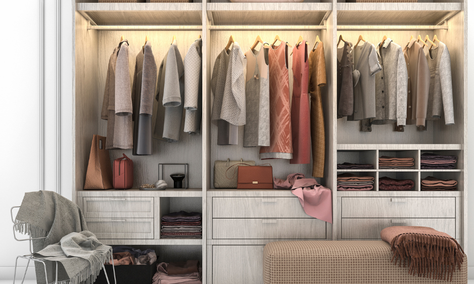 wardrobe modular in home interior