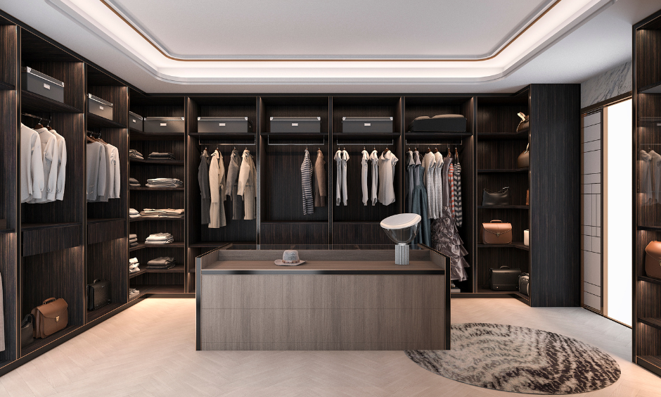 Walk in wardrobe interior design